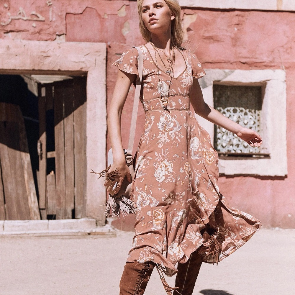 Spell Rosa Garden Party Dress